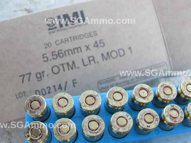 500 Round Case - 5.56mm 77 Grain SMK OTM LR MOD-1 Razorcore IMI Ammo Made by Israel Military Industries